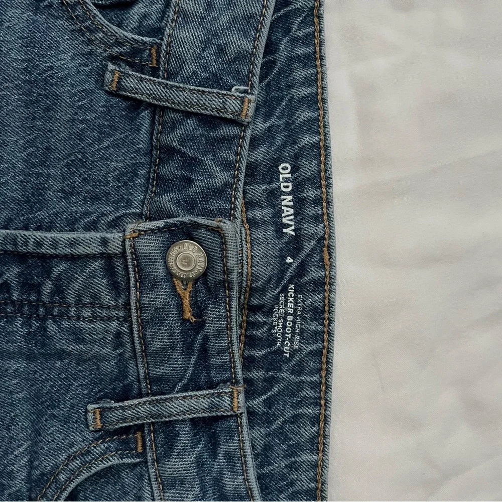 Old Navy Dark Blue Straight Leg Jeans - Picture 3 of 3
